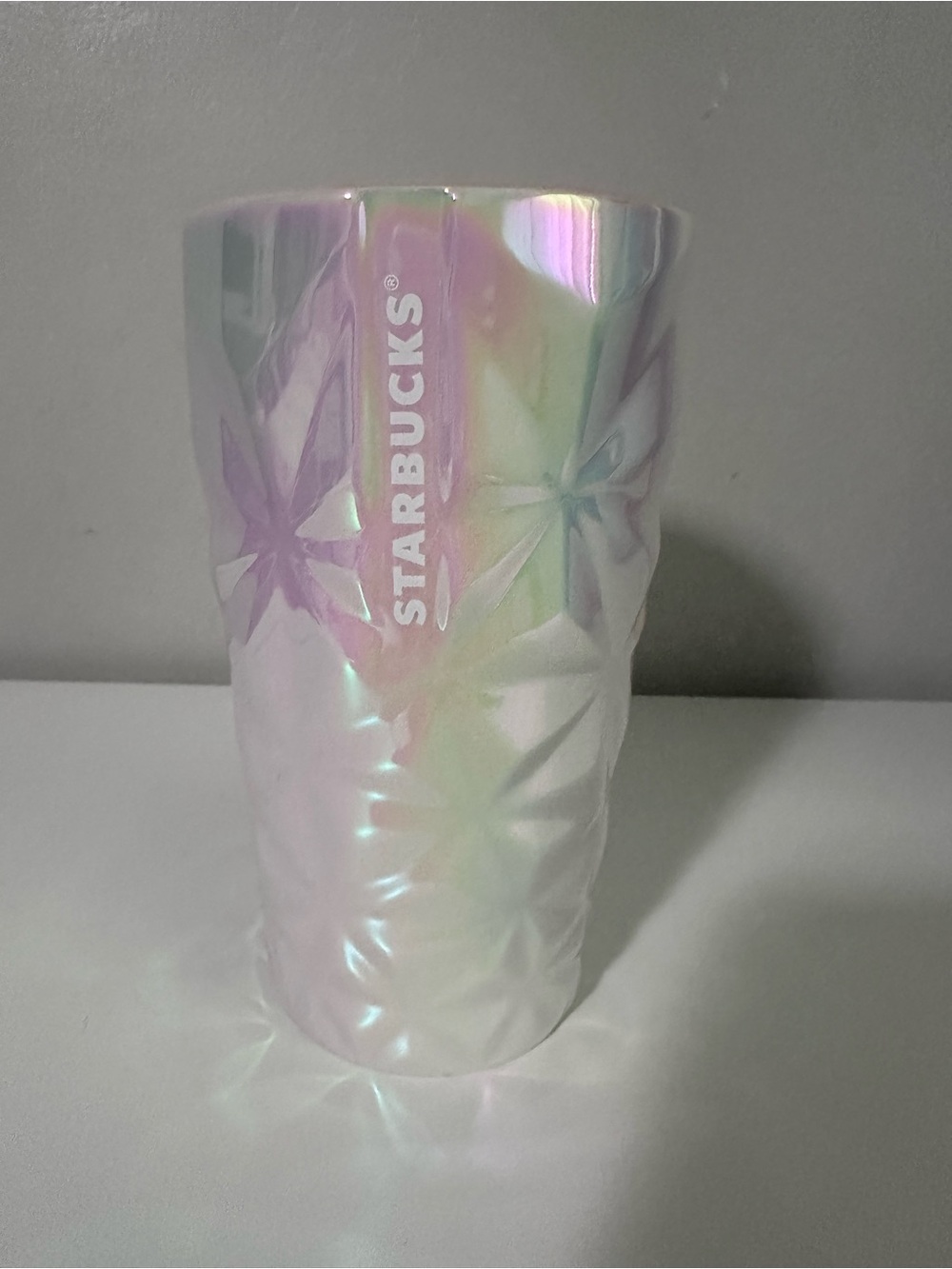 Starbucks Holiday 2023 Iridescent Prism Ceramic Hot Cup 12oz
